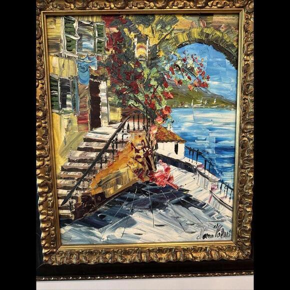 Marco Valeri Painting Fine Art 2002 Original Signed Oil Palette knife on canvas. - Picture 7 of 14